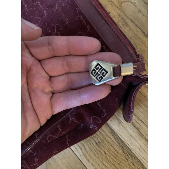 Givenchy Shoulder Bag Suede Leather Red Purse Made in Spain - Picture 8 of 12